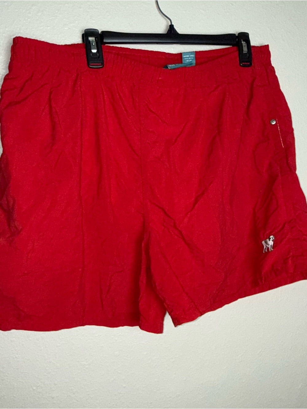 Vintage 90s/Y2K Big Dogs Red Swim Trunks